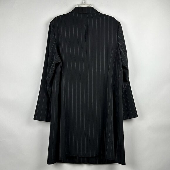 Chelsea Studio Black Pinstripe Long Blazer Coat 18T - ONLY THE COAT (No Pants) - Picture 9 of 11